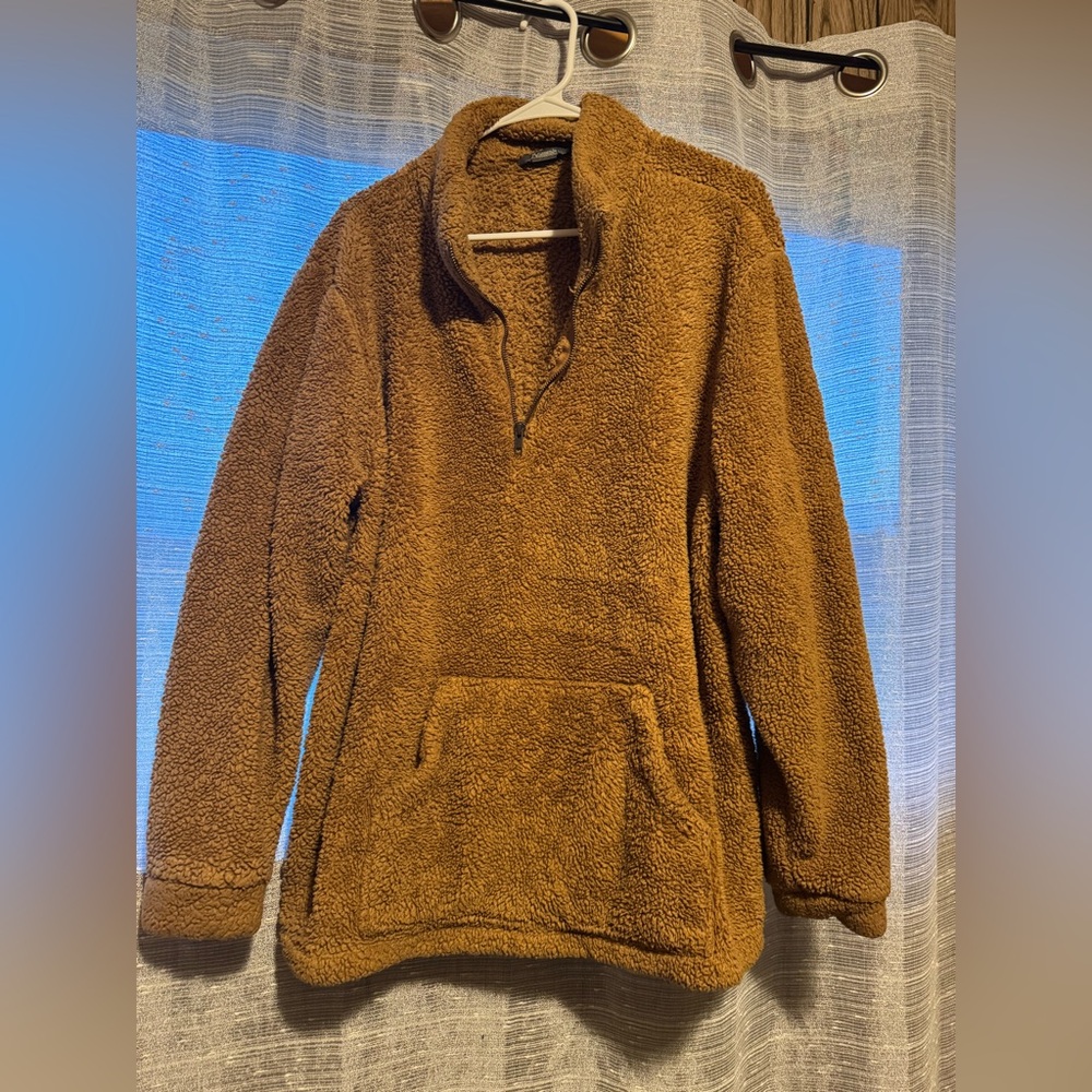 Natural Reflections Tan Zip Up Sweater